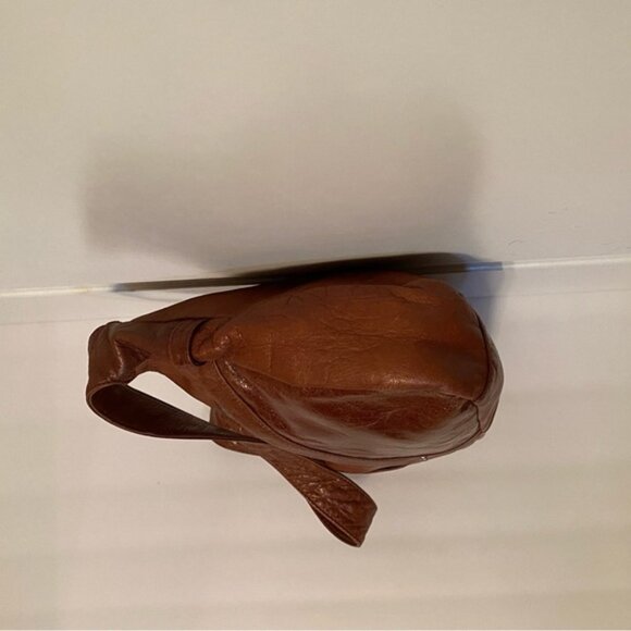 OSGOODE MARLEY BAG SHOULDER BROWN LEATHER SOFT TEXTURED SMOOTH ZIP TOP - Picture 4 of 13